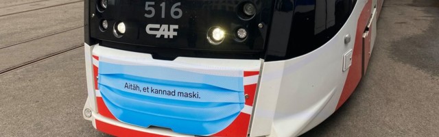 Даже таллиннский трамвай уже ходит в маске, а ты всё еще нет? (ФОТО)