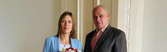 В рамках рабочего визита экс-президент Керсти Кальюлайд встретилась с новым мэром Нарвы Яаном Тоотсом