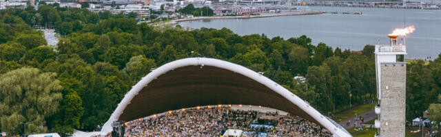 ФОТО: вид с дрона на гала-концерт Певческого праздника
