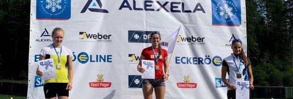 Авели Уусталу завоевала серебро и бронзу на чемпионате Эстонии по лыжероллерам