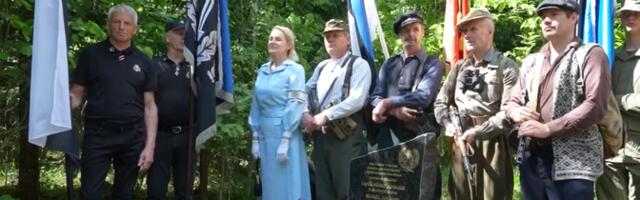 В месте сражения лесных братьев с властями в Ляэне-Вирумаа установили памятный камень