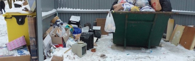 Снег не смог скрыть мусор в Силламяэ