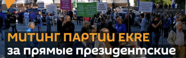 В Таллине прошел митинг EKRE за введение прямых президентских выборов