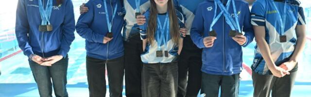 Kohtla-Järve Veespordiklubi esindajad võitsid Noortesarja teisel etapil 11 medalit