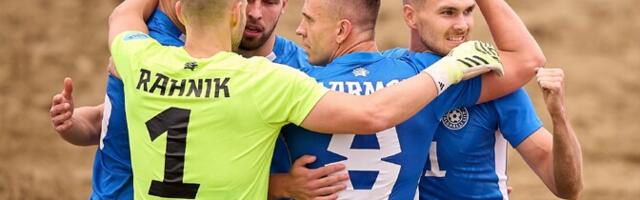 Сборная Эстонии по пляжному футболу дома дважды сыграет с Украиной