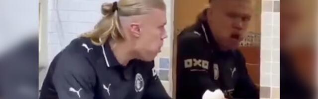 Правдиво ли видео, на котором Эрлинг Холлан испугался своего отражения?