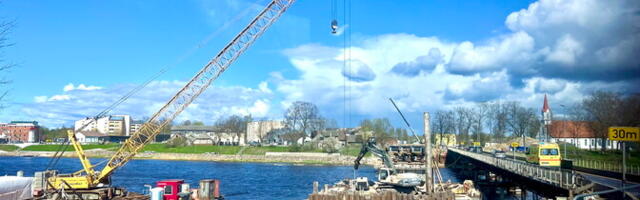 В понедельник в Латвии для движения откроется одна полоса на новом мосту в Салацгриве