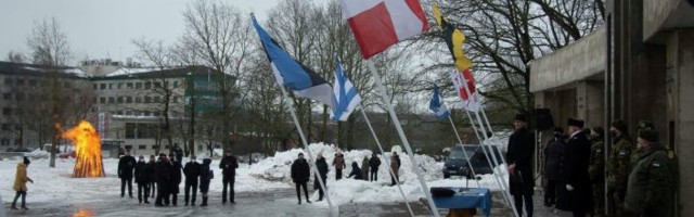В День независимости в таллинском парке горел "костер свободы"