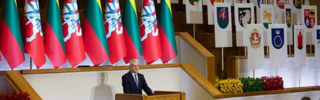 Выступление Президента Литовской Республики Гитанаса Науседы в Сейме по случаю 35-й годовщины восстановления независимости Литвы