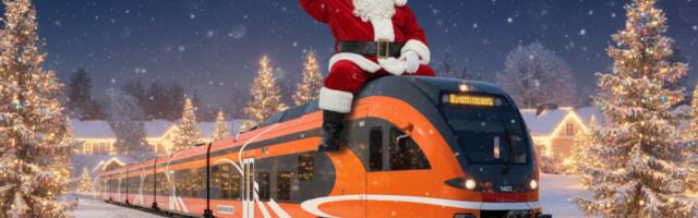 В Рождество Деды Морозы могут бесплатно ездить на поездах Elron