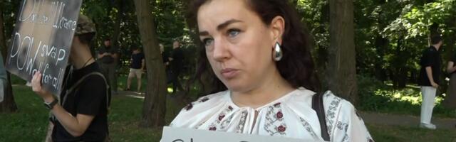 Участница митинга перед посольством США в Киеве: у нас есть право на мирное небо