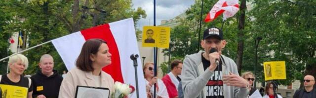 Около 200 белорусов в Вильнюсе требовали освободить политзаключенных из тюрем Беларуси