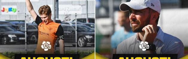 Esiliiga B augustikuu parimad on Jõhvi FC Phoenix ründaja Jelissei Zahharov ja peatreener Vladimir Aga