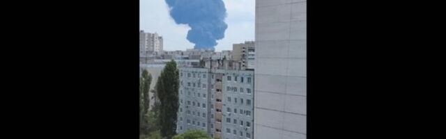 ВИДЕО | В Воронеже загорелось нефтехранилище