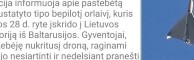 В Литву из Беларуси залетел еще один дрон: жителям разослали предупреждения