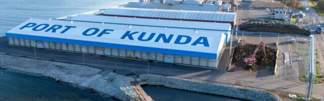 В порту Кунда загорелся склад с негашеной известью