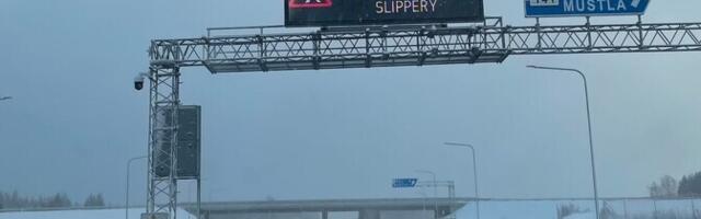 В субботу дороги в Эстонии могут быть скользкими, ожидаются метели