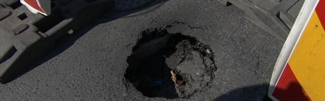 На нескольких улицах Таллинна провалился асфальт, но ремонт затягивается из-за отпусков рабочих