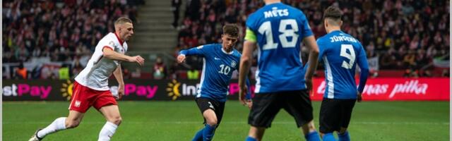 Jalgpall: Eesti kaotas otsustava kohtumise Poolale