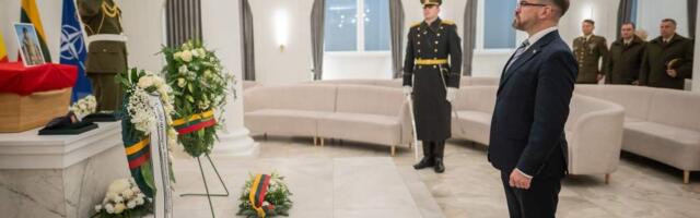 В Вильнюсе простились с погибшим бельгийским военным, прах доставлен в Каунас