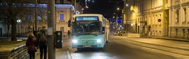 Пилотный проект ночных автобусов в Таллинне продлен до конца октября