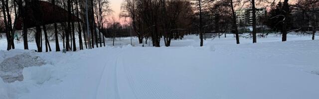 На Таллиннском певческом поле открыта лыжная трасса из искусственного снега