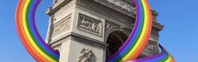 Правда ли, что в честь Месяца прайда Триумфальную арку в Париже украсили огромным радужным флагом?