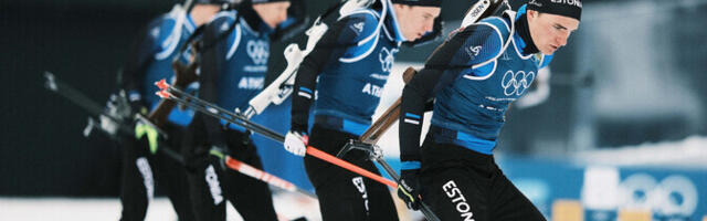 ФОТО: эстонские биатлонисты провели тренировку на стадионе в Антерсельве