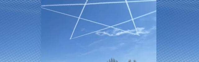 Правда ли, что американские истребители нарисовали в небе Аляски звезду для Путина?