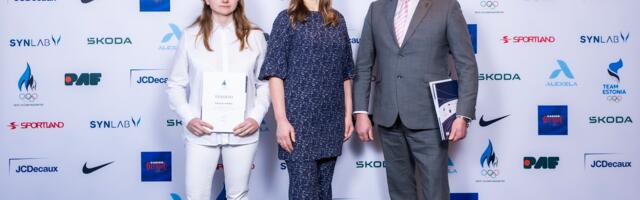 Спортсменок нарвской спортшколы «Энергия» отметили на церемонии Эстонского олимпийского комитета