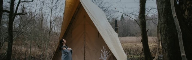 Зимой в палатке — это возможно: необычная «гостиница» в Йыгевамаа