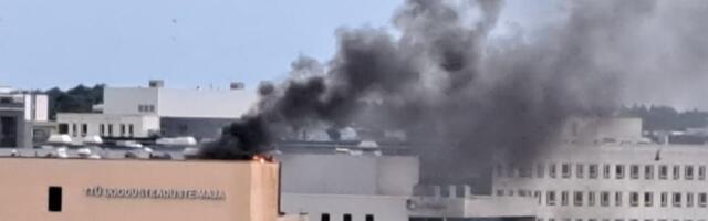 ФОТО И ВИДЕО | В Таллинне произошел пожар в Доме естественных наук Технического университета