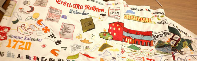 "Кофе+": в Таллинне расшили гобелен, посвященный 500-летию эстонской книги