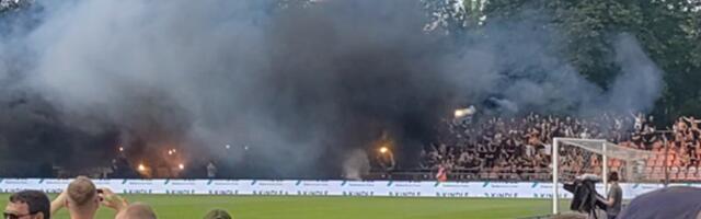 ВИДЕО | Шведские фанаты устроили настоящий переполох в Таллинне и на стадионе „Кадриорг“