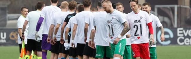 „Марк, мы с тобой“: весь эстонский футбол поддержал капитана „Нарвы“, получившего тяжелую травму