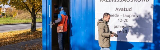 ФОТО | Ситауция в Ласнамяэ: возле участков — очереди и агитационные палатки