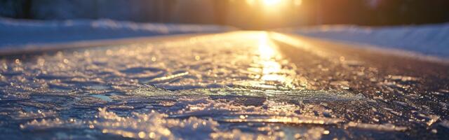 Предупреждение: на дорогах есть опасность образования черного льда