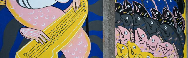 Красочная арт-стена в Пыхья-Таллинне — ФОТО