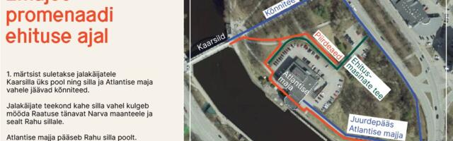 В связи со строительством берегового променада закрыта половина Арочного моста