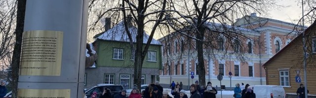 ФОТО: люди со всей Эстонии приехали в Вильянди посмотреть на памятник Яаку Йоале