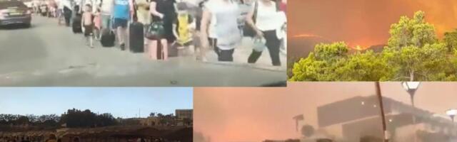 ВИДЕО | Жара в Греции: остров Родос охвачен пожарами, туристов эвакуируют из гостиниц