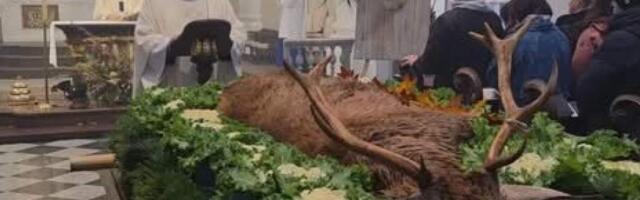 Богослужение с убитым оленем на алтаре вызвало бурю в соцсетях