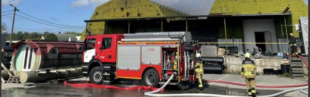 В Лагеди произошел пожар на заводе по производству пластмассы Fertil