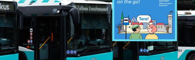 ОПРОС | Вы видели в автобусах слайды с уроками эстонского языка? Мы узнали подробности кампании