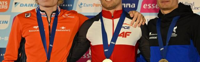 Эстонский конькобежец Мартен Лийв — бронзовый призер чемпионата Европы!