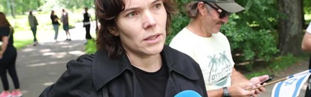 ВИДЕО | Во время визита президента Израиля в Кадриорге прошли акции в поддержку как Израиля, так и Палестины