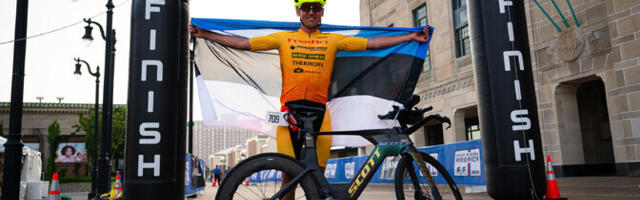 Райт Ратасепп первым из эстонских велосипедистов проехал веломарафон RAAM