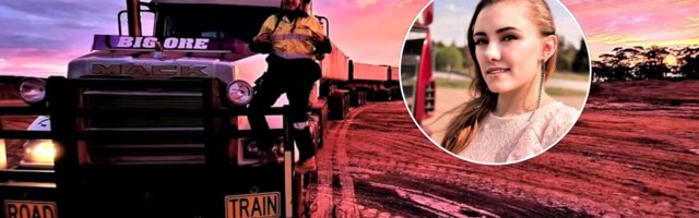 Эстонская красотка перевозит по Австралии золото на 55-метровом грузовике