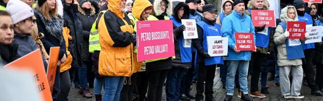 Картина дня: пикет профсоюзов, антирейтинг Эстонии, кто стал мэром Нарвы