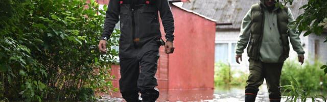 ФОТО: под Нарвой затопило дачные участки и дома